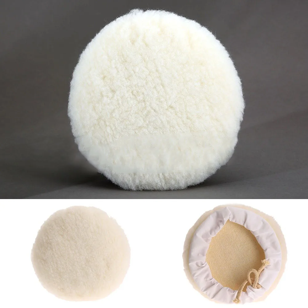 Buffing Cushion Wool Polishing Pad Glass Cleaning Parts Polishing Mat Replacement Vehicle Washable With Loop 180mm 1pcs 7in
