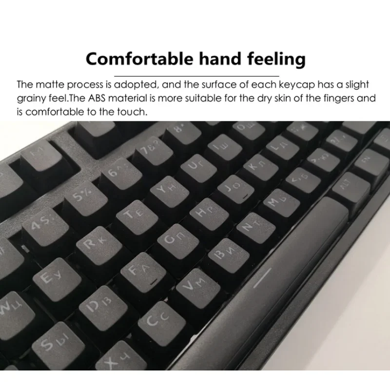 Teclas rusas coreanas retroiluminadas para Gaming, Teclado mecánico Cherry MX Switch, perfil OEM, ABS, bricolaje personalizado, 104 teclas
