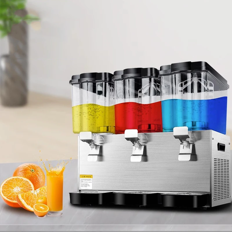 22L/44L/66L Commercial Self-Service Beverage Juice Iced Stall Refrigeration Cold Drink Machine Double-Cylinder Three-Cylinder