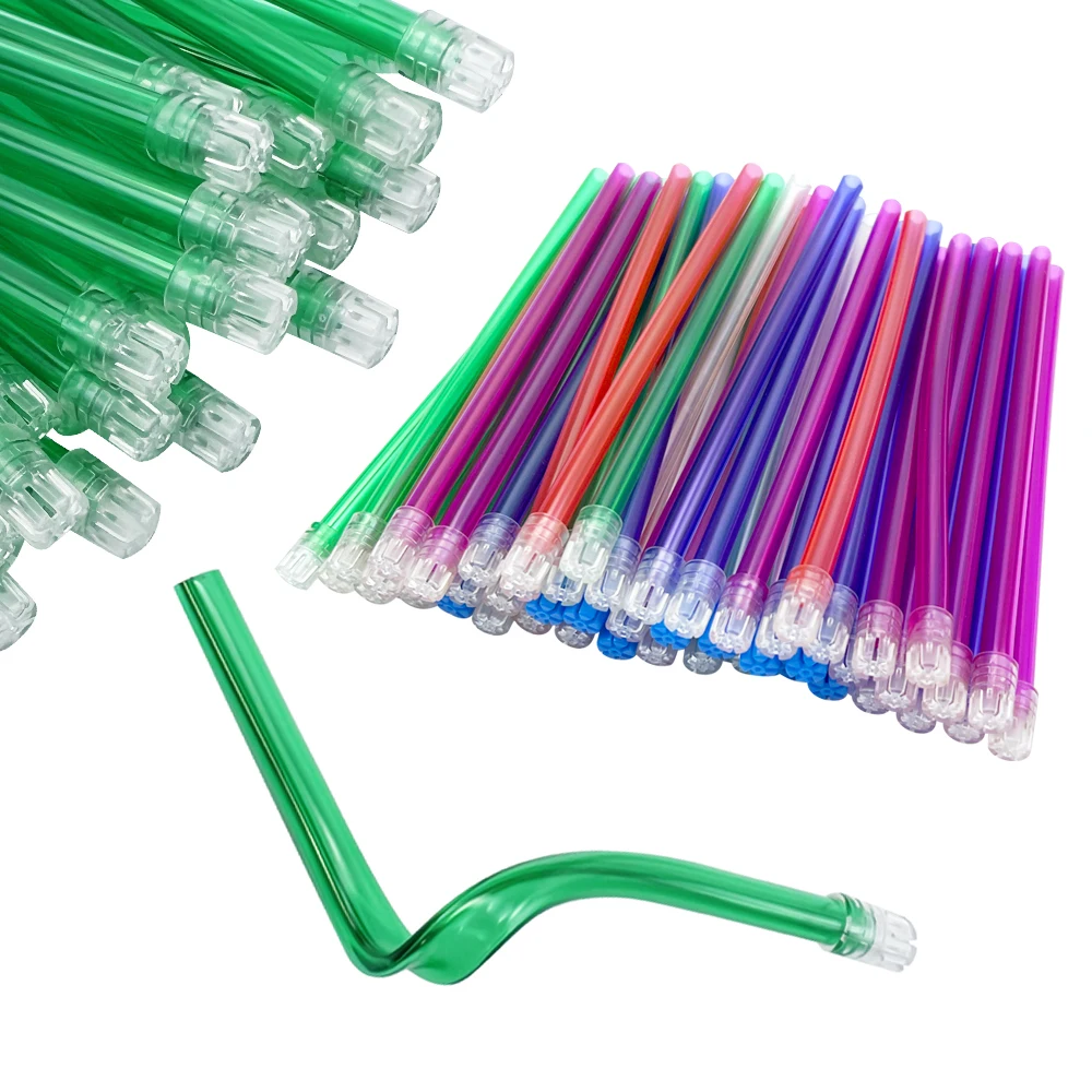 

100 шт./пакет, аспирационная трубка, одноразовые хирургические аспирационные насадки, аспиратор для слюны, одонтология, стоматология, материал для ухода за полостью рта