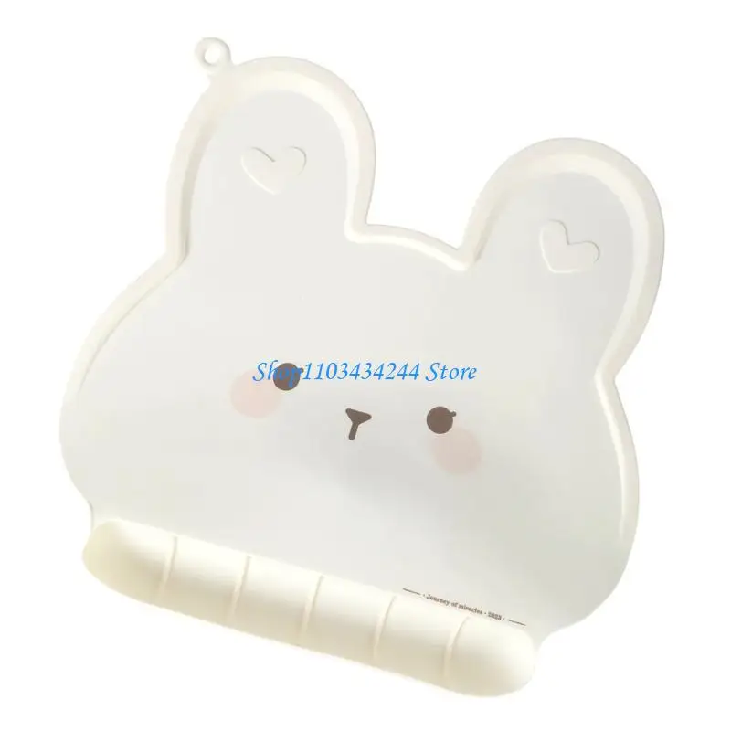 음식 잡는 주머니가있는 실리콘 토끼 모양의 테이블 매트 아이 플레이스 매트 유아용 재사용 가능한 식품 매트를위한 아기 먹이 접시