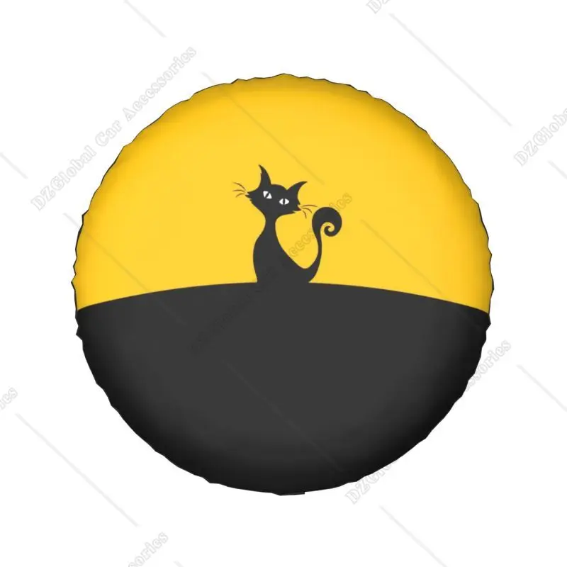 Black Cat Hill Spare Tire Cover for Jeep Grand Cherokee Cartoon Kitten 4WD 4x4 SUV Car Wheel Protectors 14\