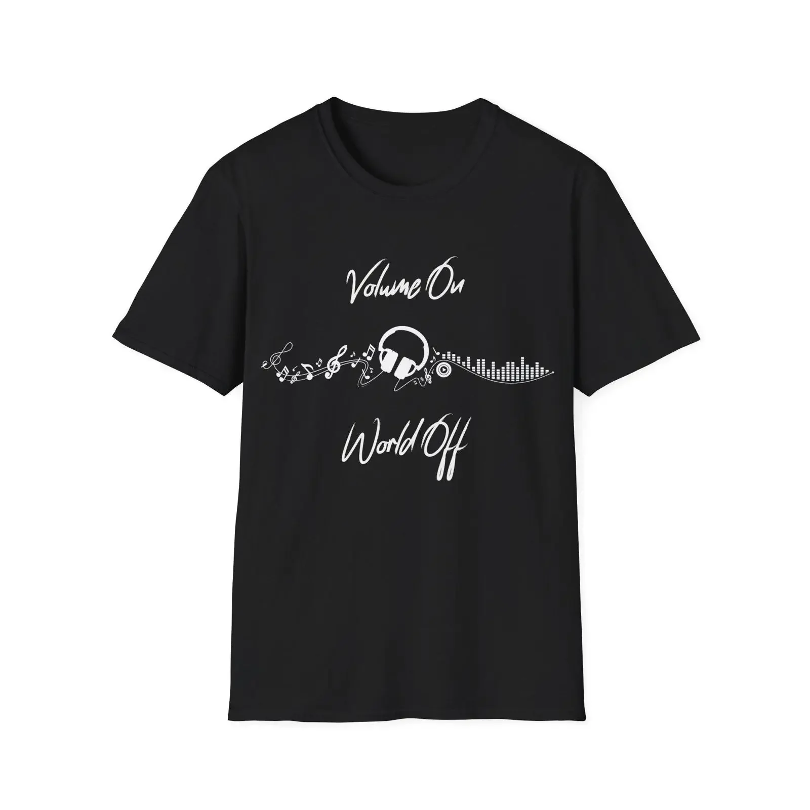 Volume on World off Super Soft T Shirt vintage Washed Top For Everyday Wear Comfortable Unisex homme Versatile Stretched