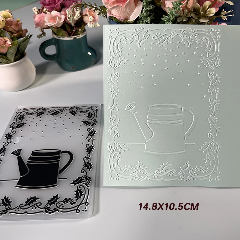 DUOFEN Crafts plastic embossing folder collection 3 paper embossing flower mold Christmas Birthday New Year day wedding