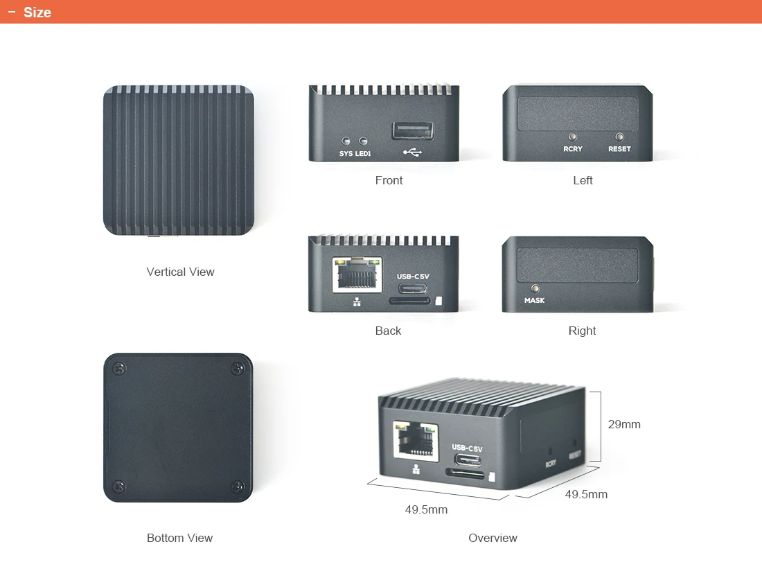 Open+Pi Nano Zero2 Mini LTS&Combo,1G/2G RAM,RK3528A,4xARM Cortex-a53 Up to2.0GHz,Supports 32GB eMMC/WiFi,Gigabit Ethernet