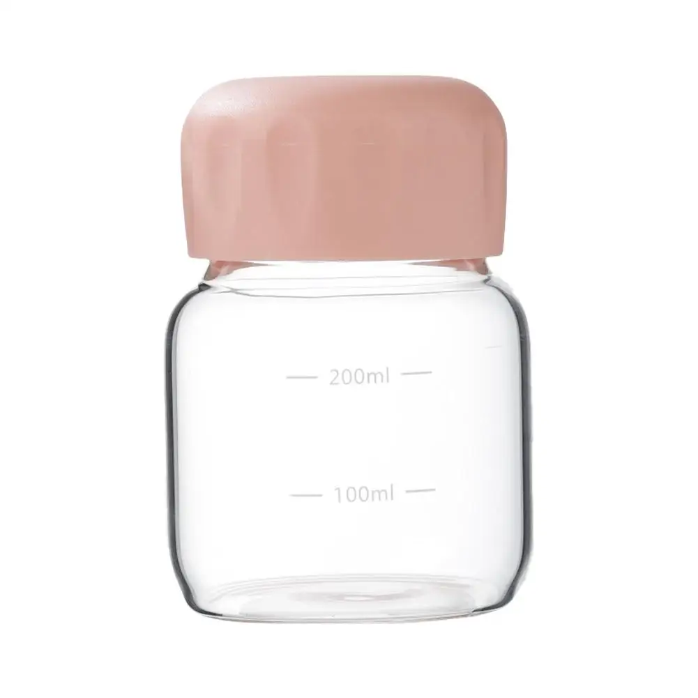 Portable Fat Glass Hot Proof Insulated Small Cup Scale Mini Cup Water Appearance Fat Glass Level Round Simple High T6n2