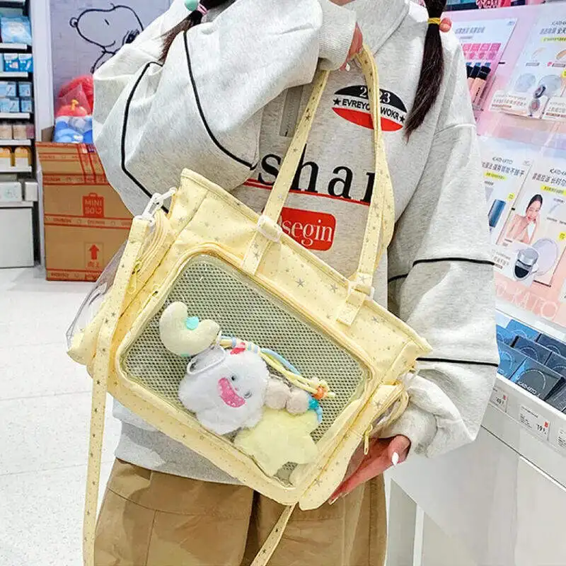 Neue Japanische Süße Schleifen-Ita-Tasche, Lolita-Mädchen Transparente Handtaschen, Modische Große Kapazität Tragetasche, Ästhetische Schultertaschen – Detail 40