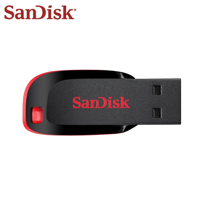 SanDiskUSB2.0 USB 드라이브 CZ50 쿨 블레이드 블랙 레드 플래시 드라이브, 고품질 저장 장치, 고속 암호화 USB 드라이브