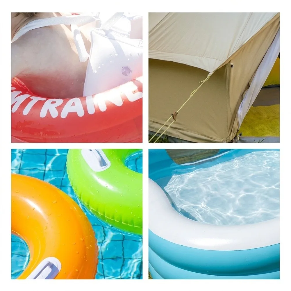 Pool Repair Kit with Transparent Waterproof Patches for Inflatable Swimming Rings Floats Toys 30 Pieces White Paper Material