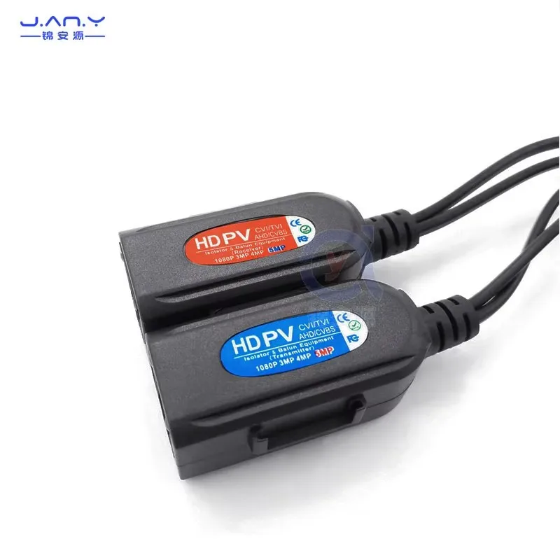 HD 5MP video power 2-in-1 coaxial HIGH definition twisted-pair transmitter anti-jamming with grounding loop isolation