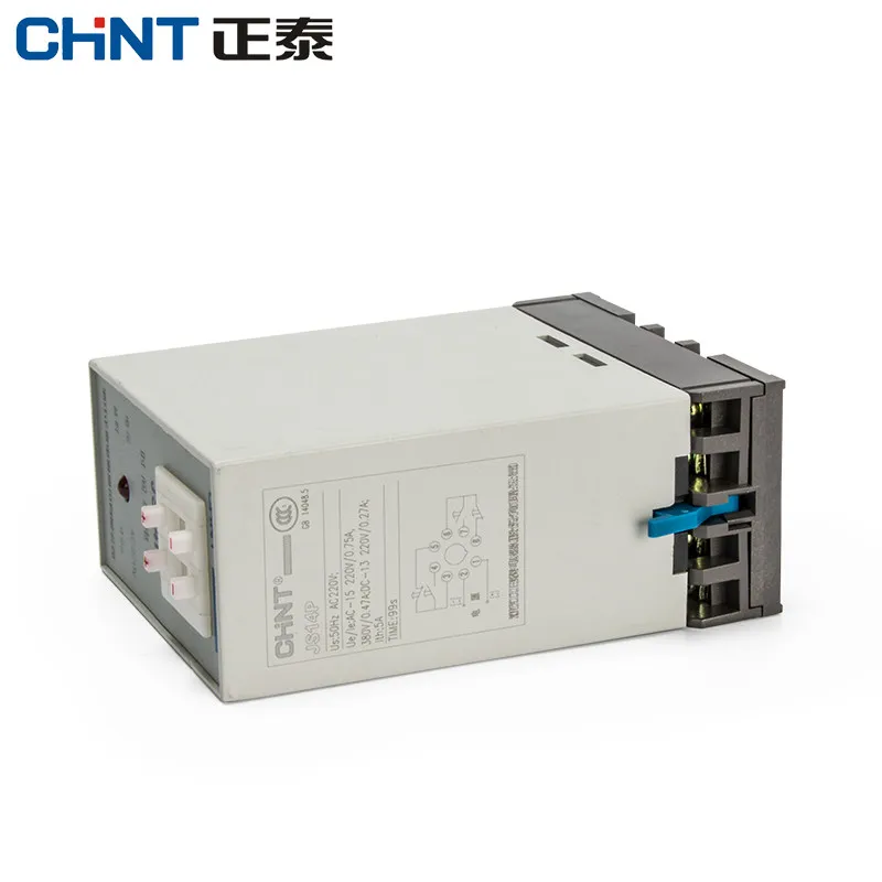 Genuine CHINT JS14P Adjustable Digital Time Delay Relay AC220V AC380V 9.9s 99s 99.9s 999s Din Rail Mount Timer