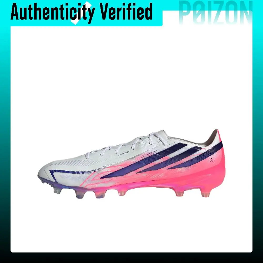 Adidas F50 Soccer Shoes Unisex Low-top White/Solar Purple/Swirl Neon Red KJ6089