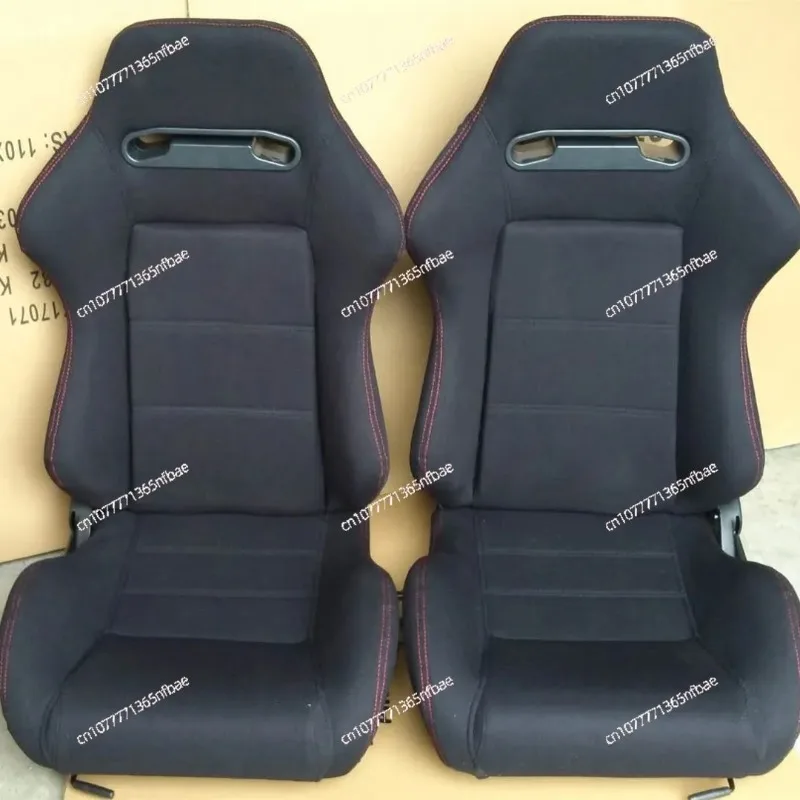 Universal Car Racing Seat Adjustable Double Slider Double Recliner Suede Fabric Sports Seat view 3