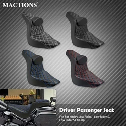 Motorcycle Two-Up Front Rear Driver Passenger Seat With Backrest Cushion For Harley Softail Low Rider FXLRST FXLR FLSB 2018-Up