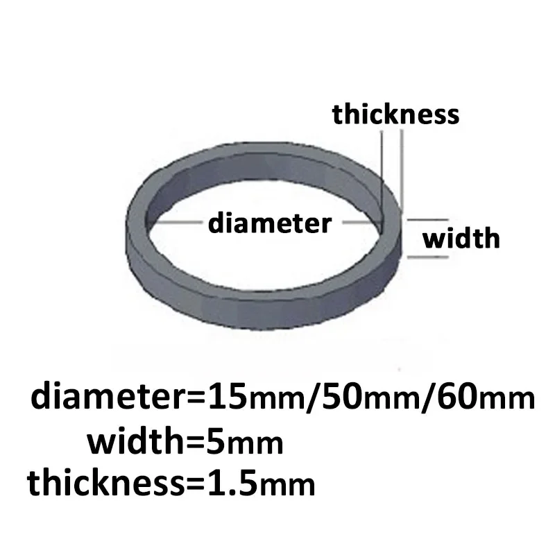 Diameter 15/50/60mm Wide 5mm White Elastic Rubber Bands Stretchable O Rings