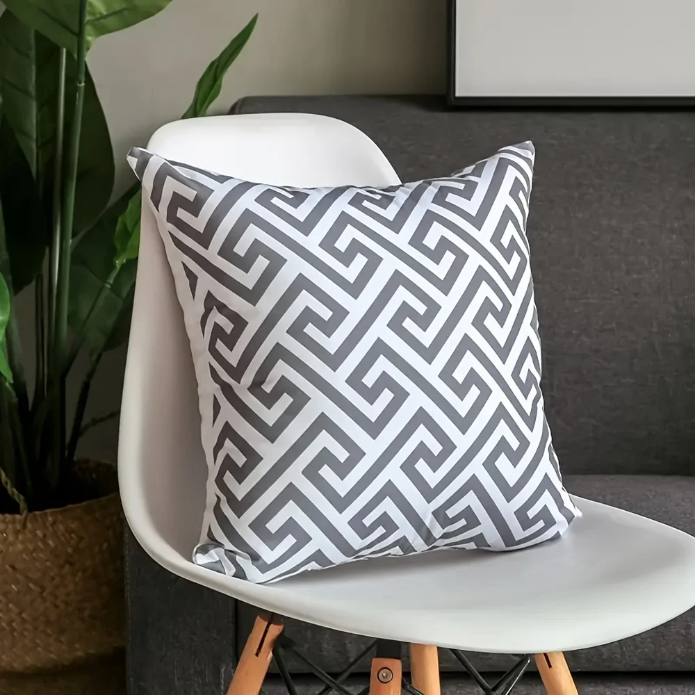 Minimalist Polyester Cushion Cover Neutral Tone Suitable For All Holiday Scene Decor