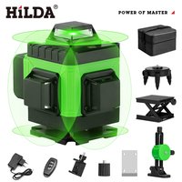 HILDA 4D 16 Lines Laser Green Beam Level Level Self-Leveling 360 Horizontal And Vertical Cross Super Powerful Green Laser Level