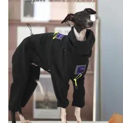 Fashion Italian Greyhound Clothes Black Stretch Soft Whippet 4-legged Outing Dog Clothes Greyhound Warm Clothes in Winter