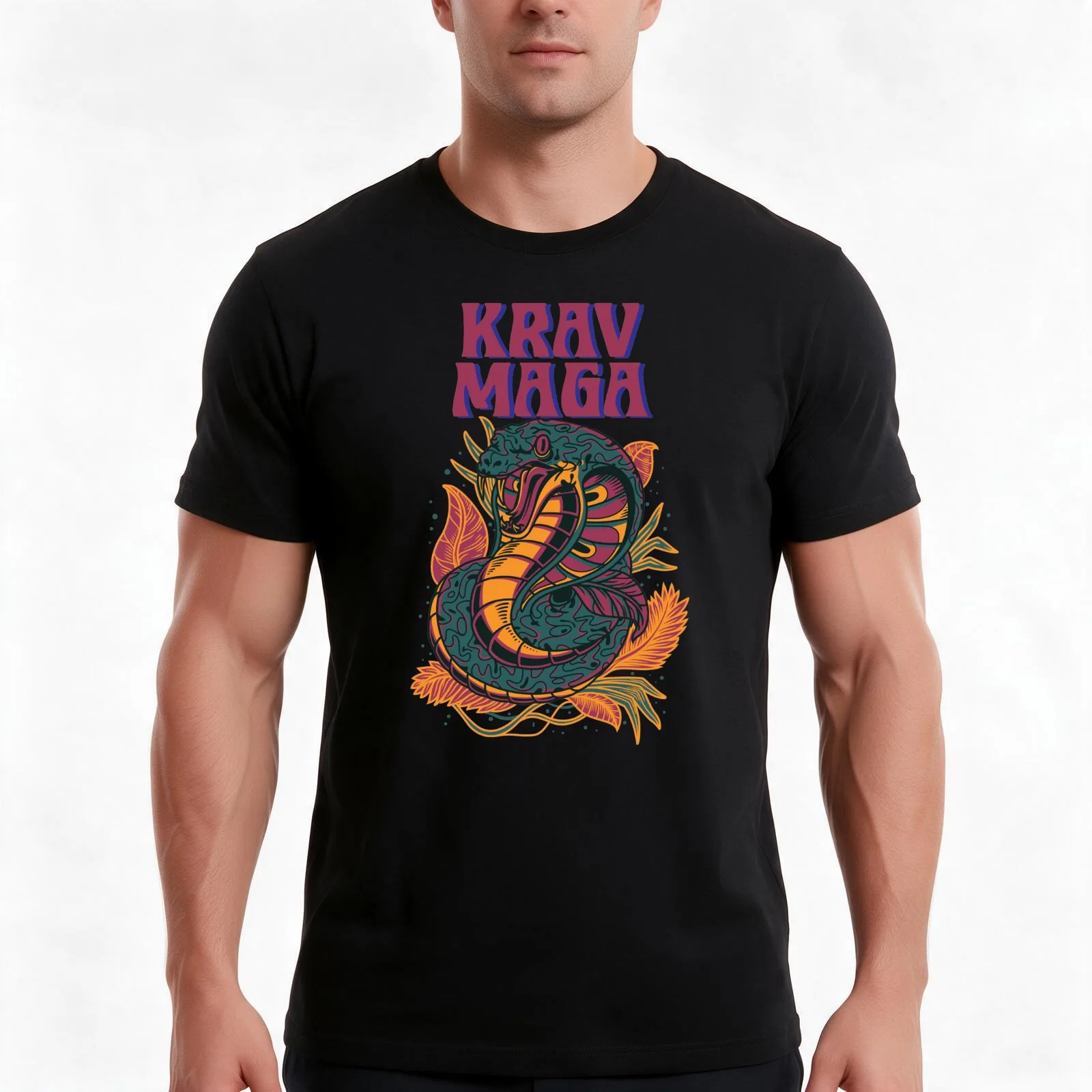 Kick Ass Vintage Retro Krav Maga Design T-Shirt Summer Casual Cotton Tee Oversized Streetwear Tops Vintage Graphic Print