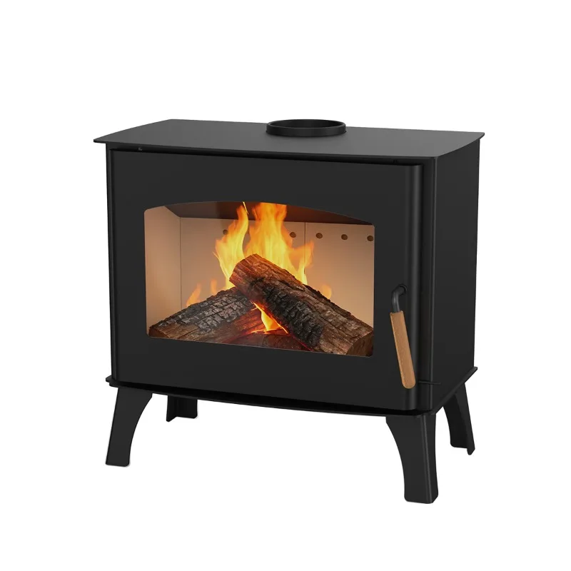 

CE Certificate High Quality Black Steel R1401A 14.1KW Wood Burning Stove With Secondary Air Supply