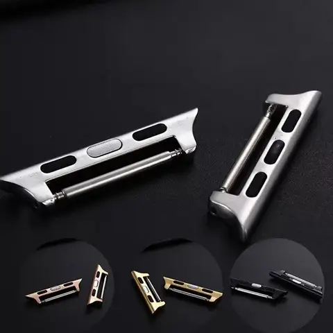 Apple Watch 시리즈 용 20mm 22mm 24mm 금속 어댑터 9 8 7 se 6 3 스트랩 iwatch 45mm 스테인레스 커넥터 스틸 링커 액세서리