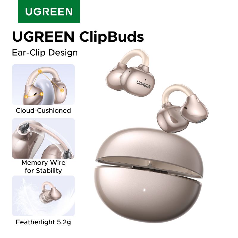  UGREEN Ear Clip EarBuds OWS Wireless Bluetooth Earphones TWS Headphones 