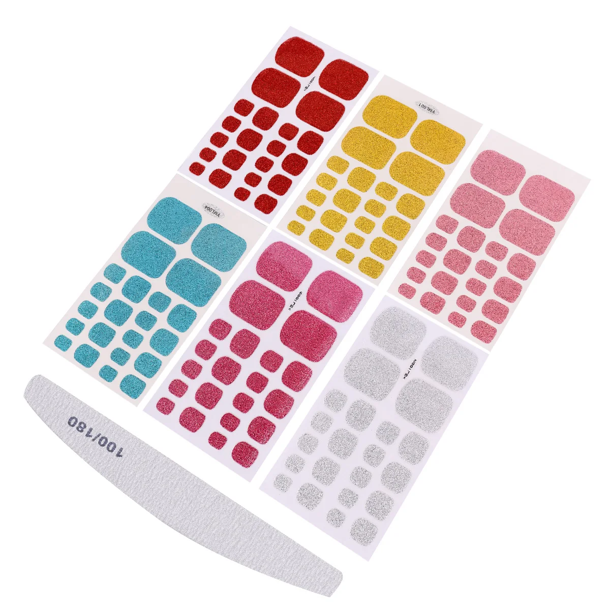 

1pc Glitter Art Stickers Kit Durable Lightweight Diy Manicure Decoration For Women Ladies Beauty Decals Unique Design Fine