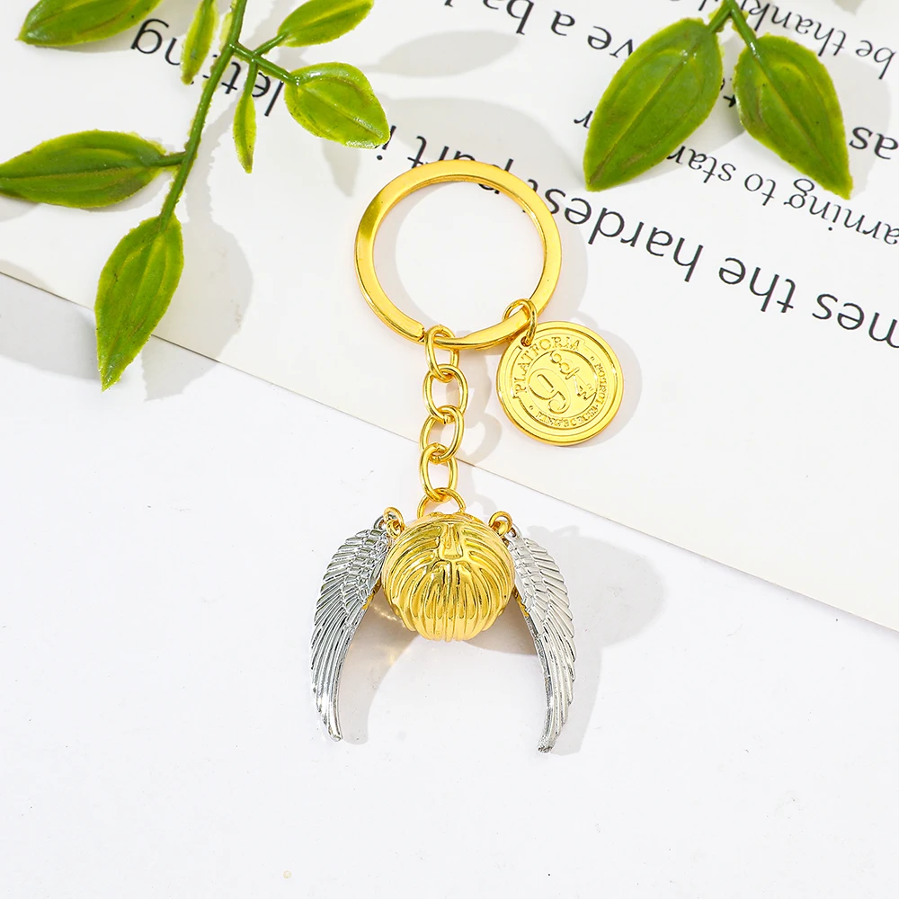 فيلم هاري بوتر المفاتيح موضة الاتجاه الذهبي واش قلادة المفاتيح بنين فتاة لحقيبة الظهر اكسسوارات مجوهرات هدية bt21 #5