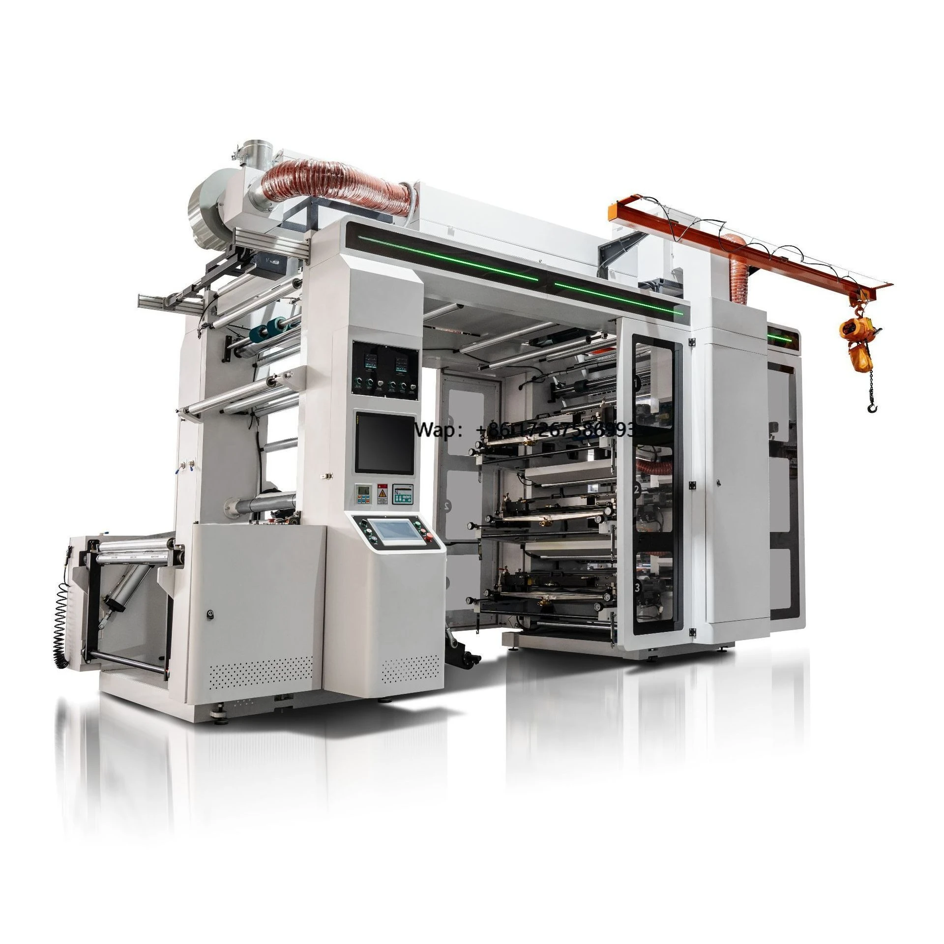 Stack Type 6 Colors Flexo Printing Machine for PP Paper Cup/Bag/Box Non Woven PE BOPP OPP Fabric Film Package Printing