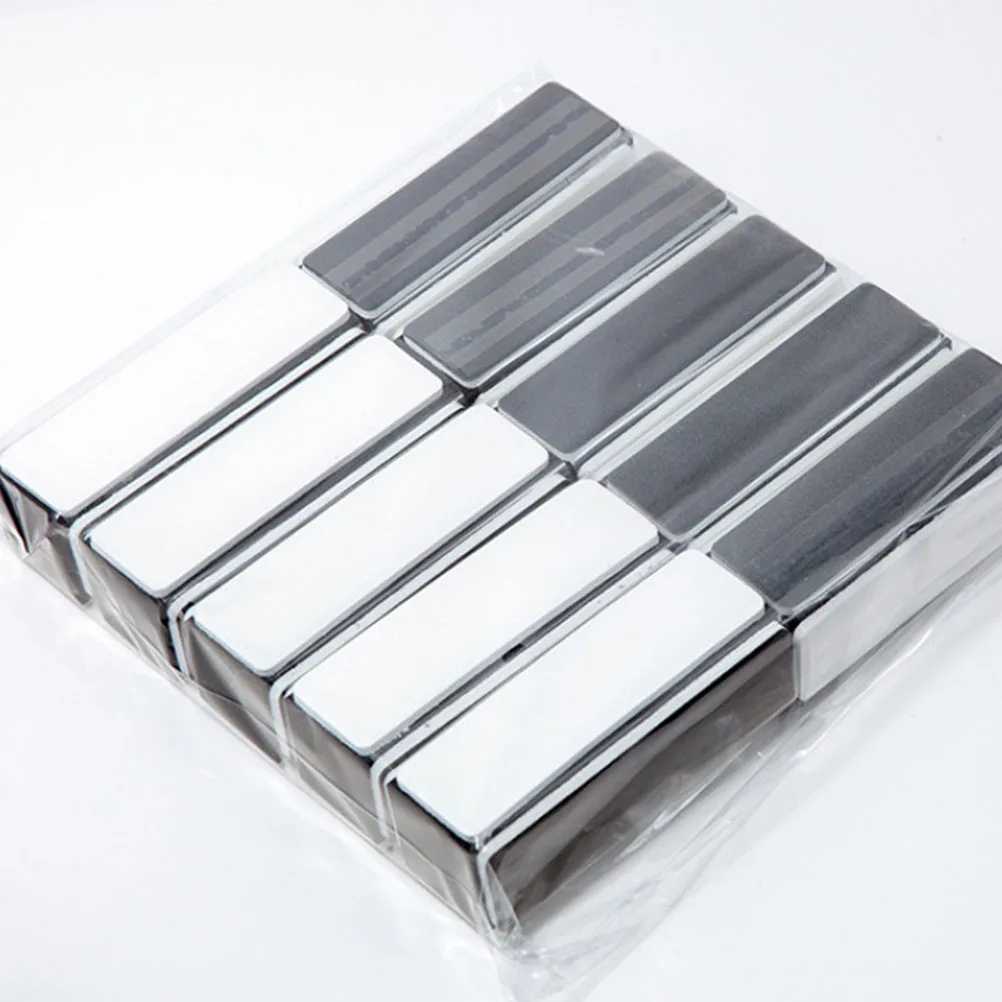 10 個研磨ボード爪やすり 4 面テクスチャードバッファ天然偽爪用木材金属アートワークサンディング Diy マニキュアツール