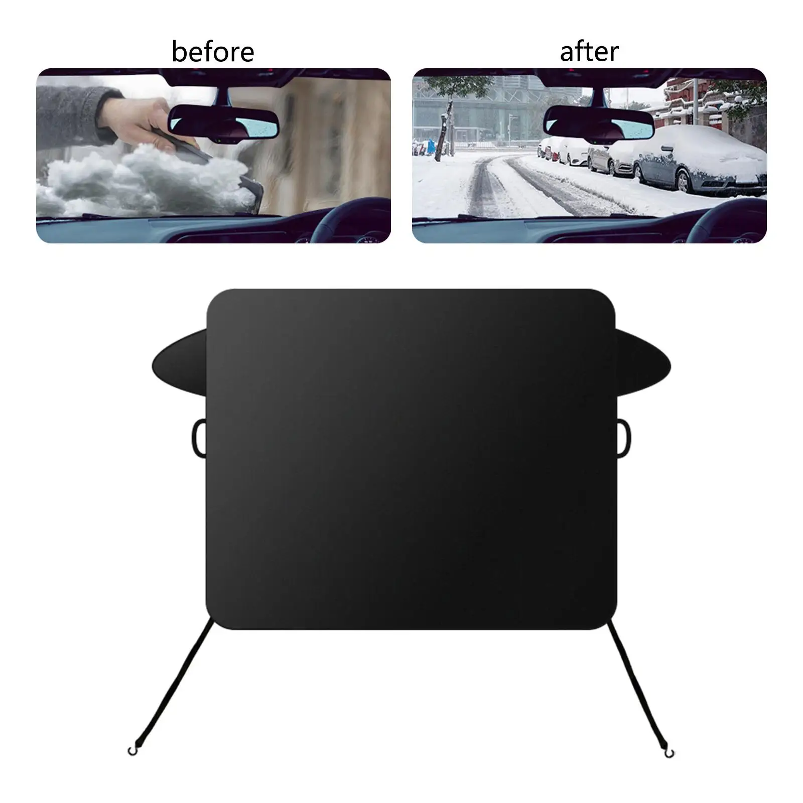 Windshield Cover for Ice and Snow Protection Universal Mirror Protector Windshield Frost Cover for Truck SUV Cars Van Car