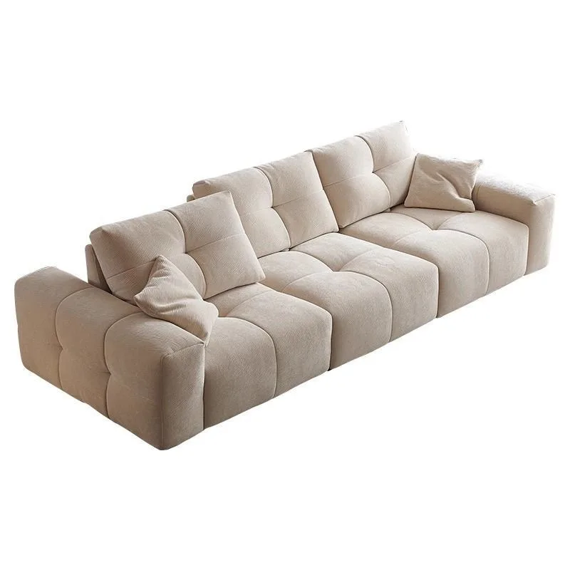 Italian minimalist pixel sofa living room small apartment straight row adjustable backrest tofu block