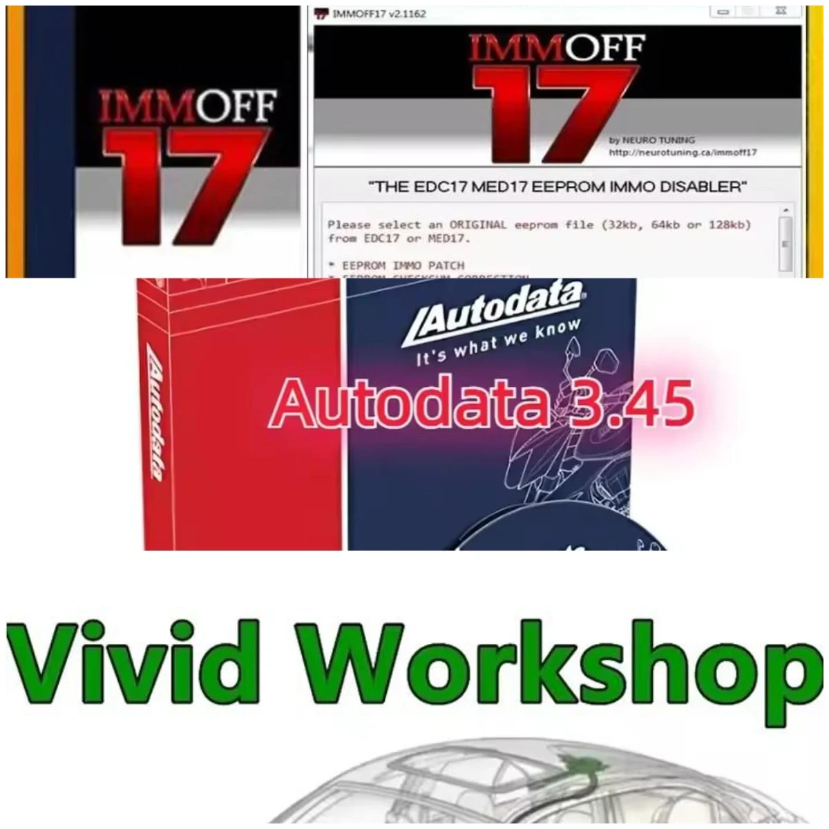 

2024 Autodata 3.45 + Vivid Workshop Data Atris-Stakis Technik 2018.01V Multi languages+IMMOFF17 Software EDC17 with keygen Ecu