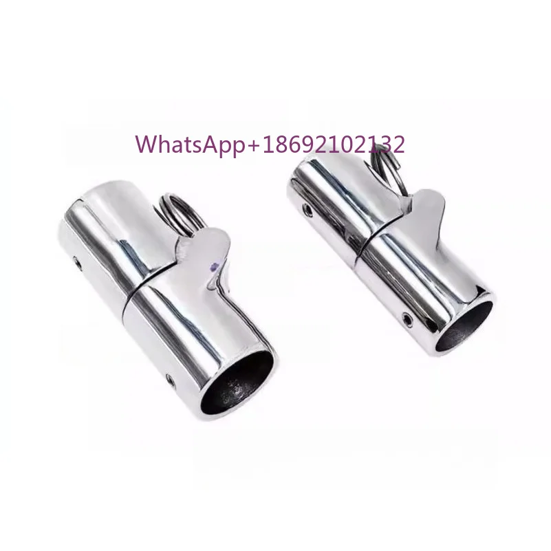 Marine Stainless Steel Folding Swivel Coupling Tube Pipe Connector Boat Deck Hinge Mount Connector Boat Hardware Fitting 1pc