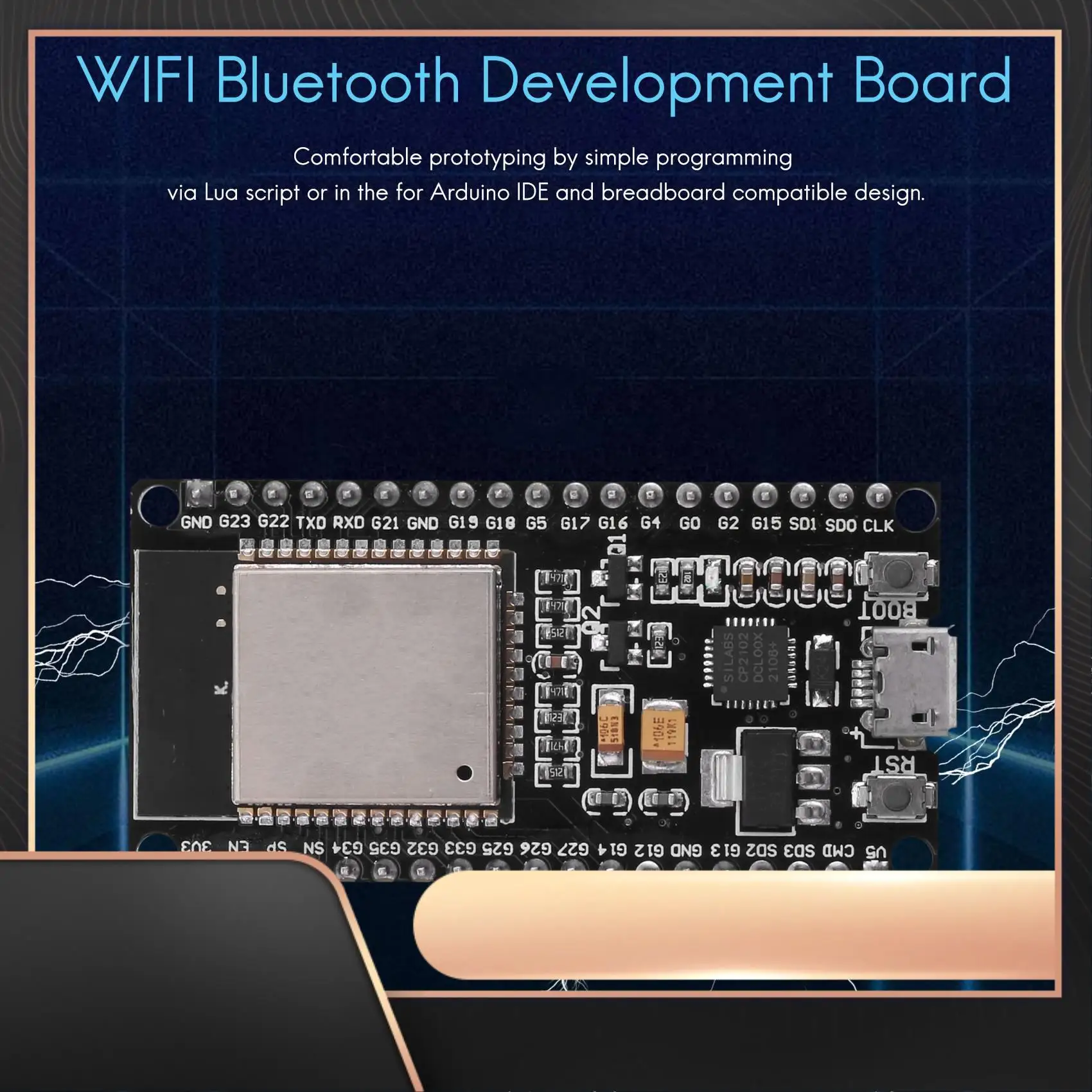

ESP32 Nodemcu Module WLAN Wifi Dev Kit C Development Board With CP2102 Compatible For Arduino