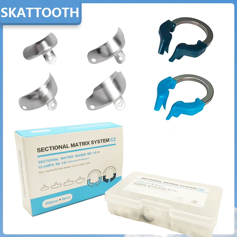 Dental Sectional Contoured Matrix System Matrix Bands Matrices Refill Tooth Restoration Materials Nickel Titanium Clamping Ring