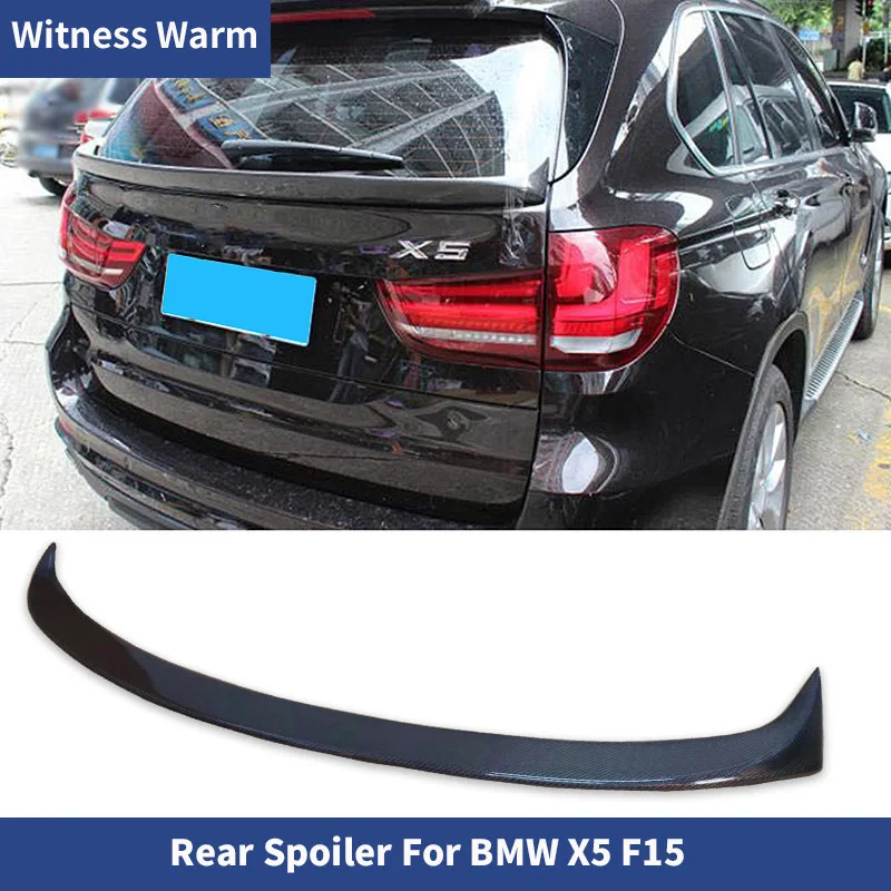 F15 X5 Middle Spoiler Carbon Fiber Rear Wing Trunk Lip Spoiler for Bmw X5 F15 35i 40i 50i 28i Car Styling 2013-2018