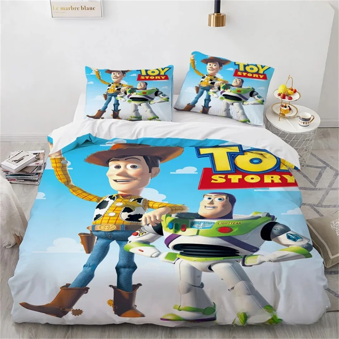 Toy Story Buzz Lightyear Bedding Set,Disney Toy Story Bedding Set for Kids Boys,Duvet Cover Decora Single Double Twin Size