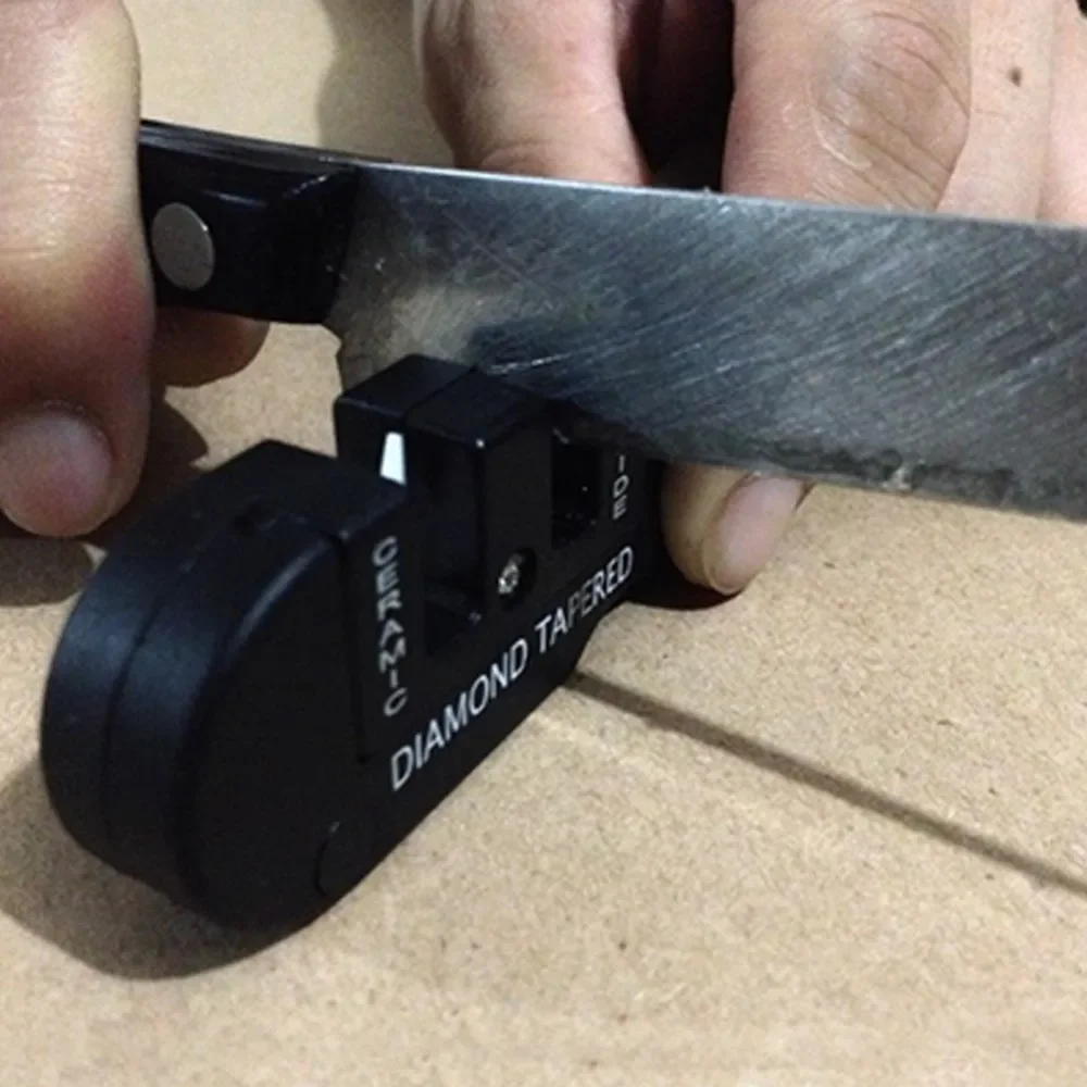 4-in-1 صغيرة محمولة التنغستن السيراميك كربيد سكين المشحذ مبراة متعددة الوظائف مخيم سكاكين للاستعمال الخارجي مبراة