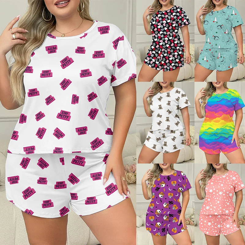 

GLEC женская одежда для сна больших размеров, домашний костюм, комплект больших размеров, повседневный стиль, новая женская одежда для сна