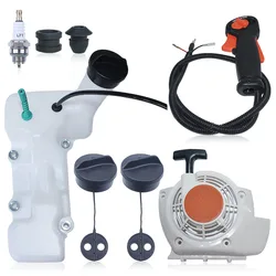 Pull Recoil Starter Gas Fuel Tank Cap Strimmer Throttle Cable /W Switch Kit For Stihl FS120 FS200 FS250 Trimmer Brush Cutter