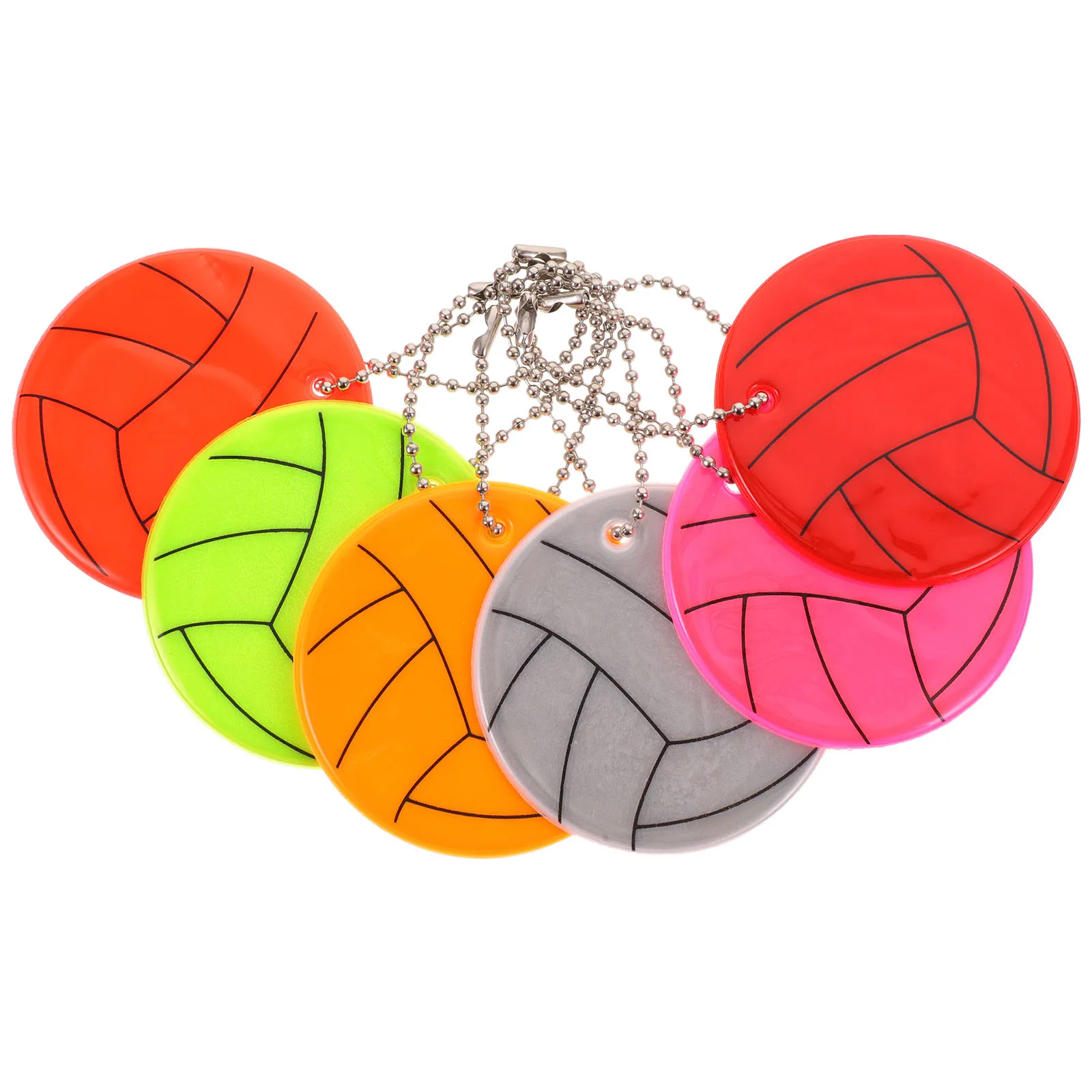 

6pcs Reflective Keychains Bright Bike Reflectors Portable Warning Accessories For Backpacks Bicycles Motorbikes Touring Cars