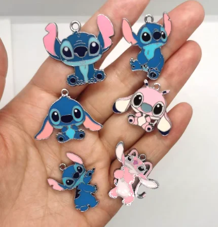

10 Pcs Disney stitch mix Pendants Charms Jewelry Making Earrings Pendants Necklaces Bracelets DIY Accessories