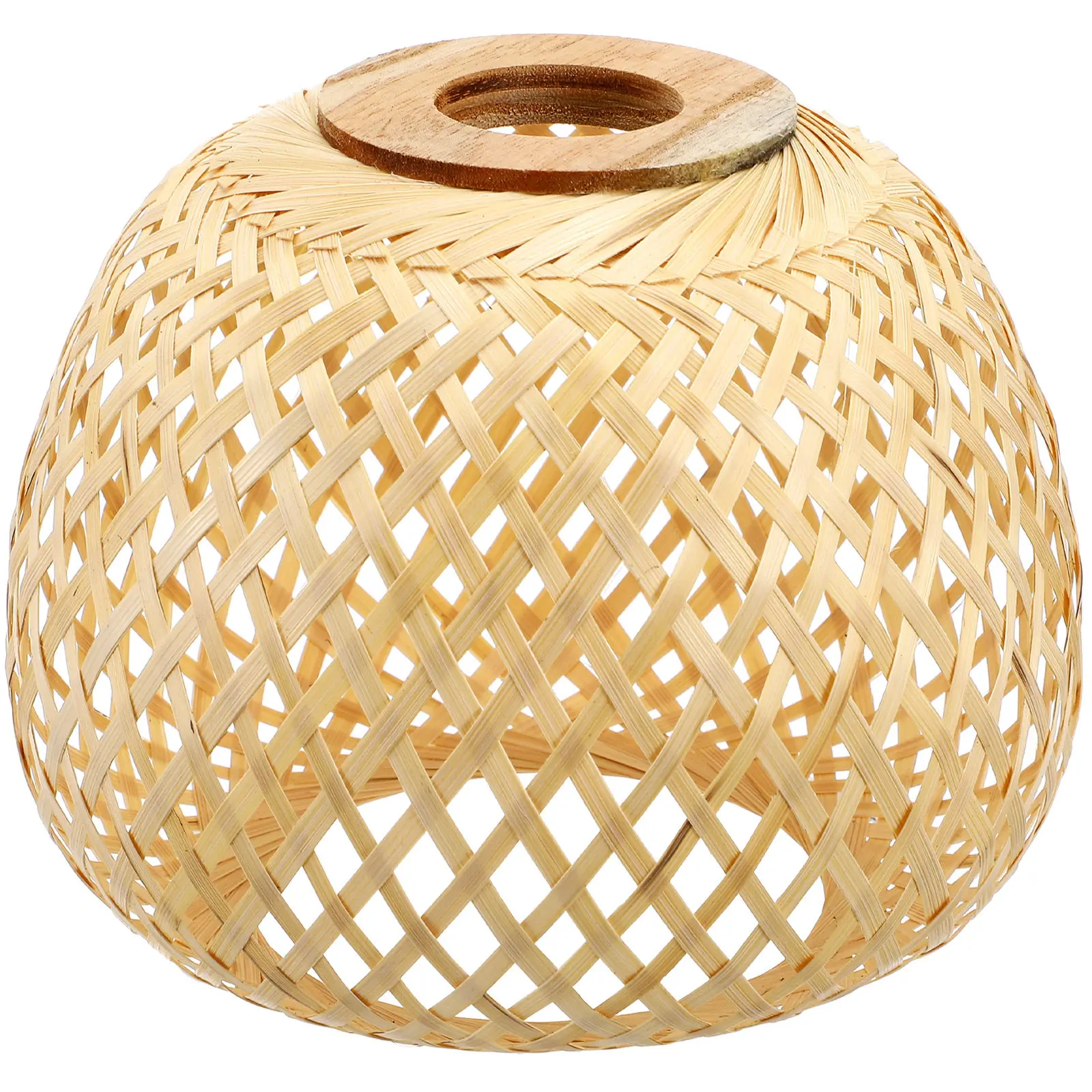 

Woven Bamboo Lampshade Rustic Style Minimalist Lamp Shade Replacement for Pendant Light Ceiling Lamp Home Bedroom Restaurant