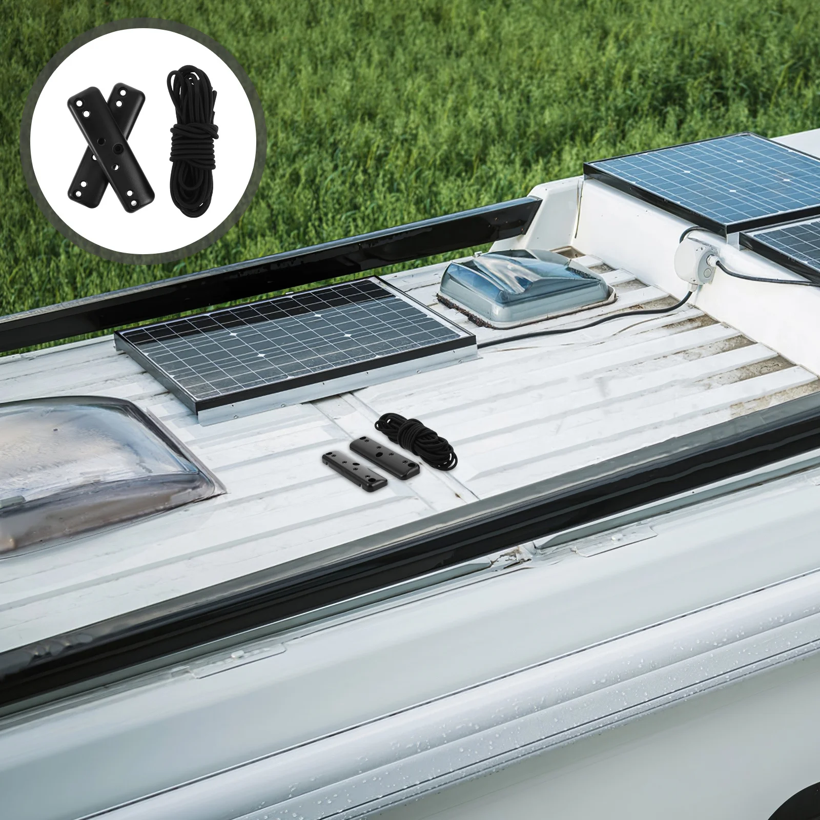 

1Set Rv Cabinet Fence Elastic Anti Slip Straps for Camper Trailer Motorhome Camping Essentials Stable Design Car Hauling Straps