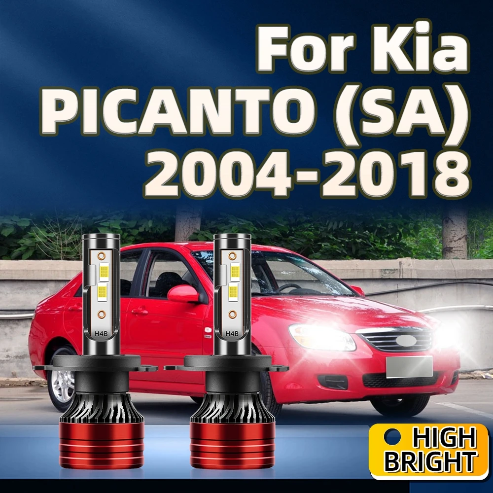 

2x High Power 180W H4 Hi/Lo Beam Led Headlight For Kia PICANTO (SA) 2004 2005 2006 2007 2008 2009 2010 2011 2012 2013 2014-2018