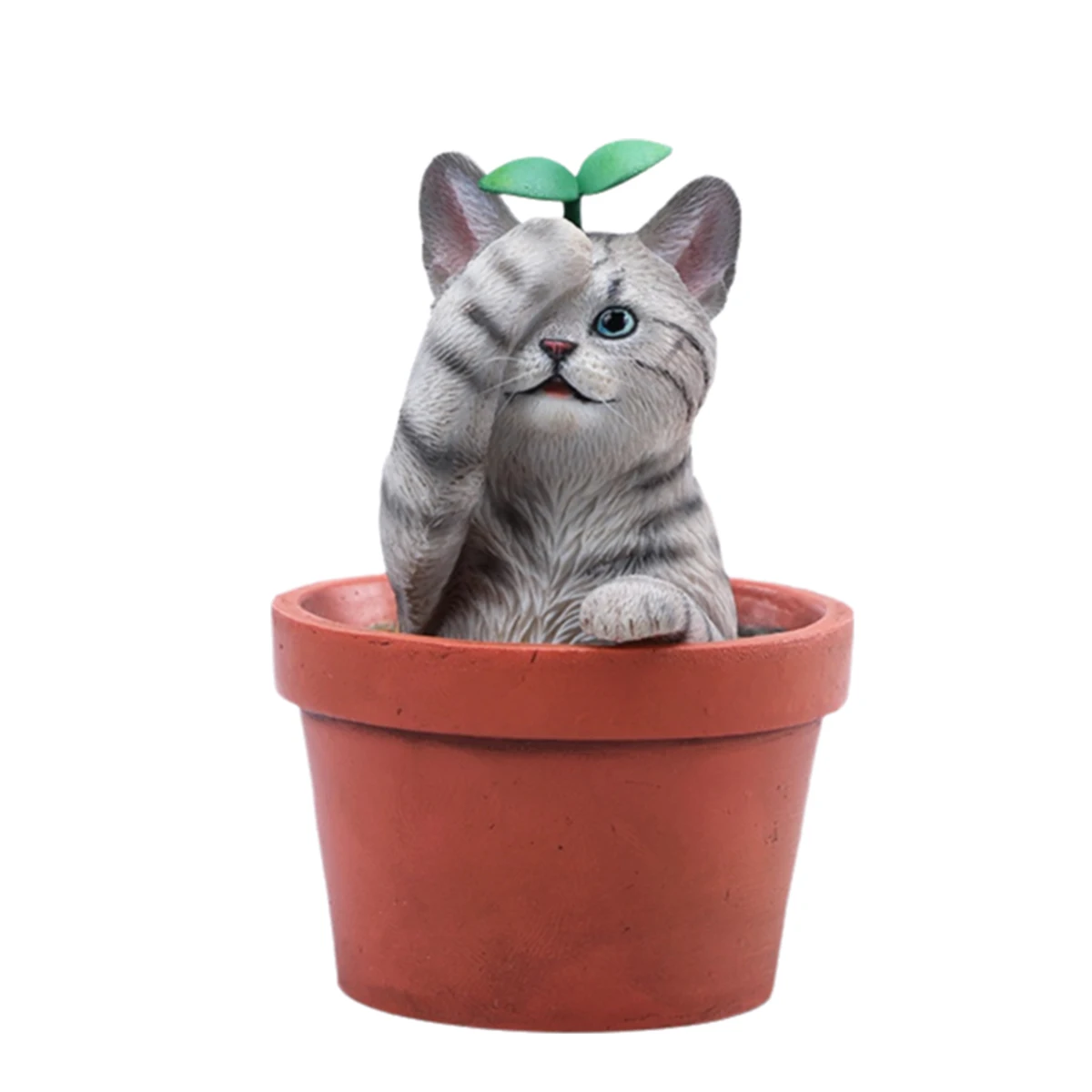 

HiPlay JXK Cat Flowerpot Cat Expertly Hand-Painted Lifelike Safe Resin 1:6 Animal Figurine
