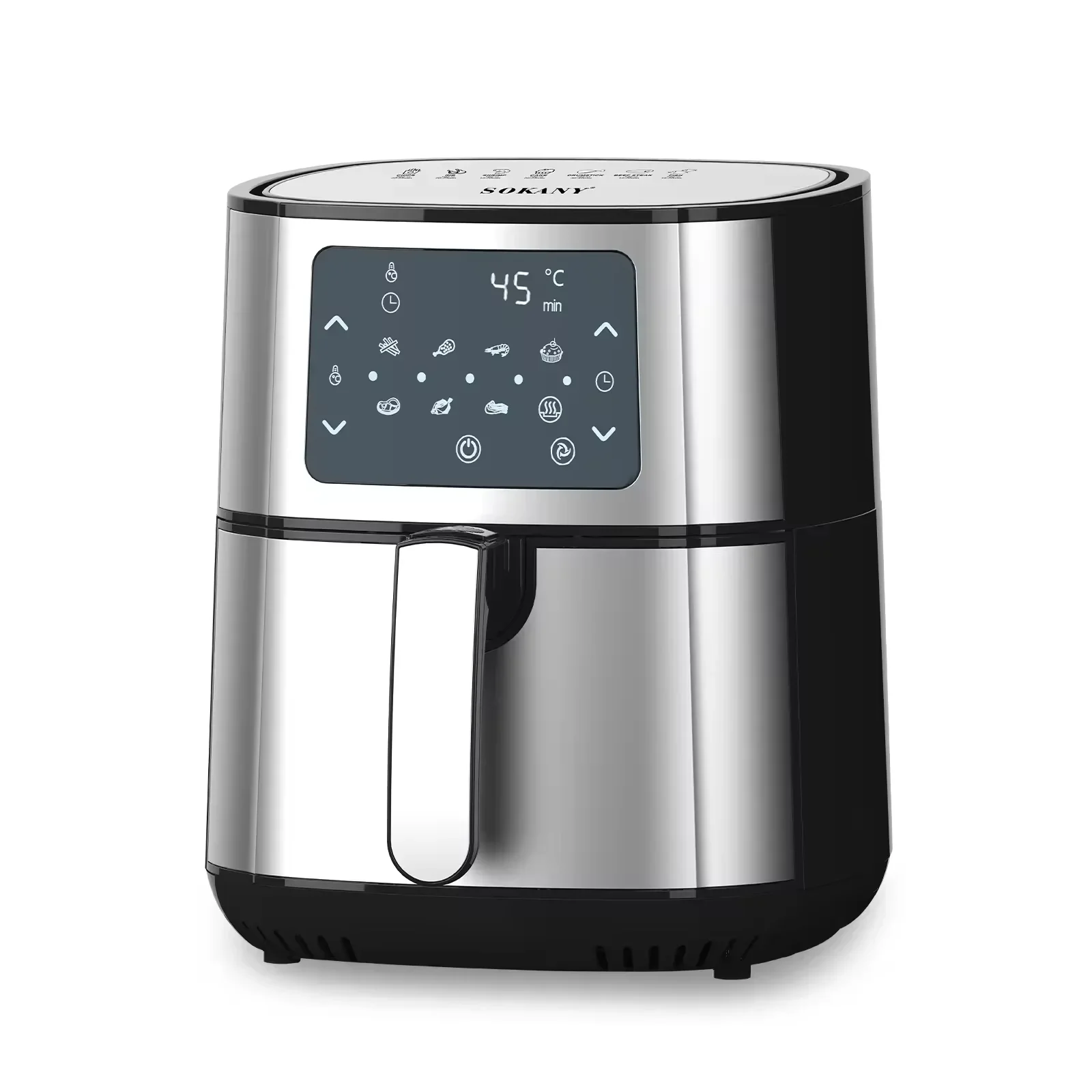 Sokany 1700W High Power Touch Screen Design Easy To Operate Multifunctional Healthy Air Fryer