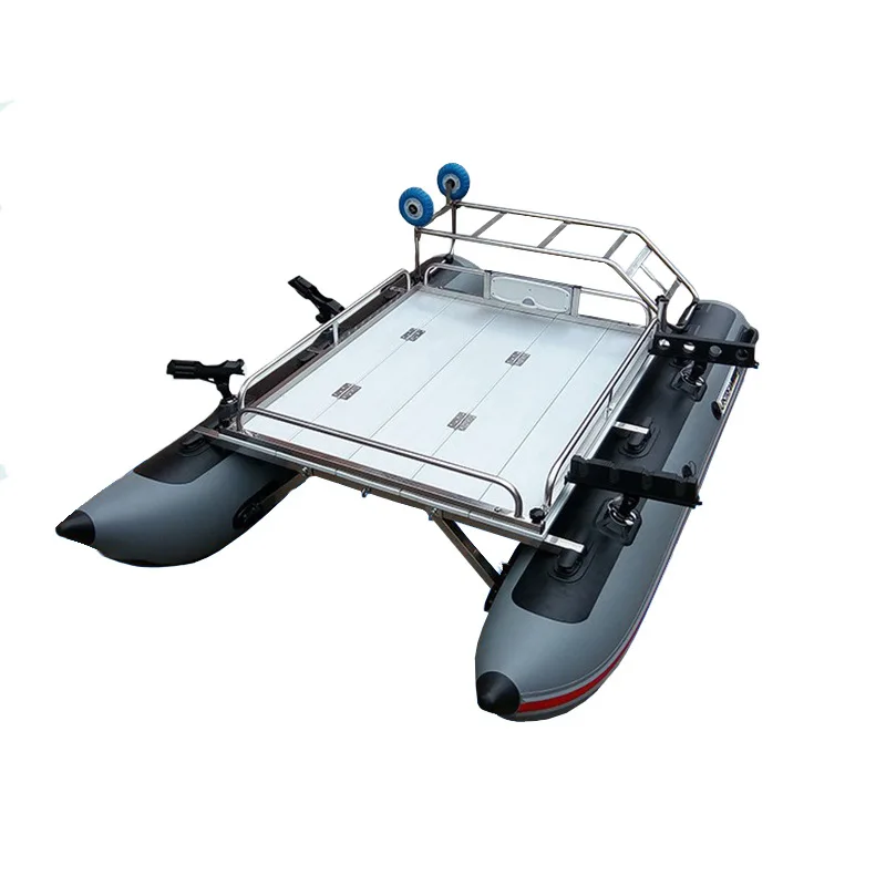 سطح السفينة الألومنيوم PVC عائم 1/2/4 قارب قابل للنفخ الطعم صغير يخت كاتاماران قارب الصيد