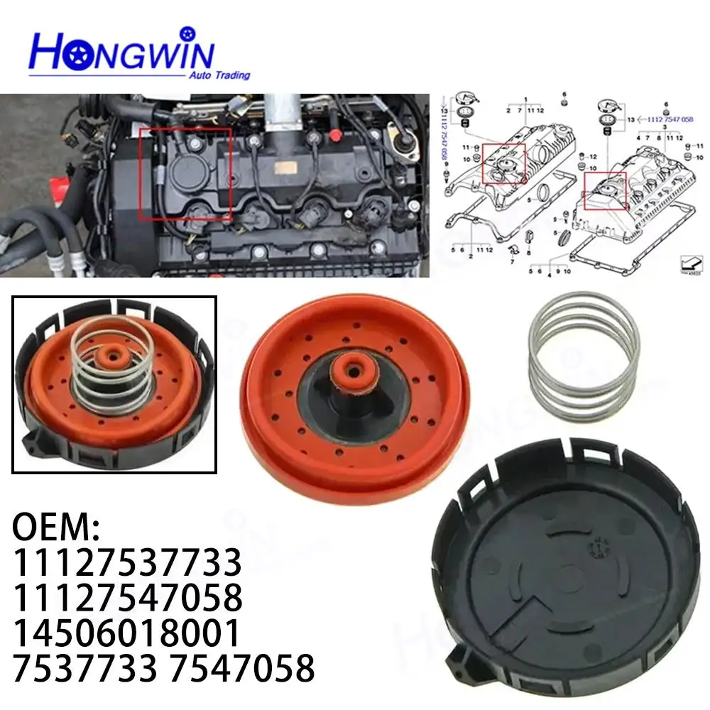 11127537733 11127547058 PCV Valve Cover Repair Kit For BMW 545i 550i 645Ci 650i 745i 745Li 750i 750Li X5 Engine N62 4.4L 4.8L